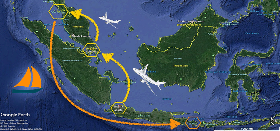 Sailing itinerary, Langkawi to Bali