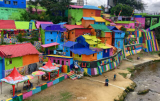 Colorful Jodipan Village Umbrellas